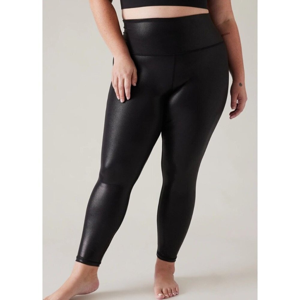 Athleta Pants Women 3X Black Leggings Ultra High Rise Elation Tight Compression